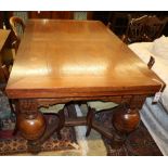 An 18th century-style, Dutch design oak draw leaf dining table, 135 x 90cm