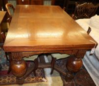 An 18th century-style, Dutch design oak draw leaf dining table, 135 x 90cm