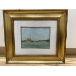 Lynette Hemmant (1938-) oil on board, Santa Maria Salute, Venice, signed and dated '82, 15 x 20cm