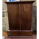 A late Victorian mahogany hanging apothecary cabinet, width 55cm, depth 27cm, height 67cm