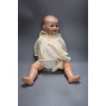 A large Amande Marseille 351 / 9k bisque head baby doll, 62cm