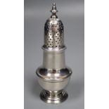 A George II silver pepperette, Samuel Wood, London, 1753, 12.9cm, 85.3 grams.