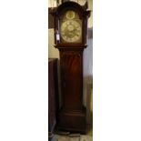 A George III mahogany 8 day longcase clock, brass and silvered dial-marked John May Southampton,