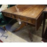 A Regency mahogany sofa table, width 88cm, depth 68cm, height 70cm