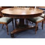 A William IV circular rosewood centre table, diameter 120cm, height 73cm