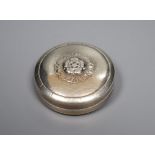 A Georg Jensen sterling silver circular pill box and cover, design no. 79C, 47mm, 28.7 grams.