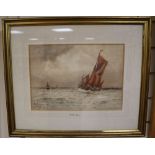 William Henry Pearson, watercolour, 'Off the Maplin Sands', signed, 25 x 35cm