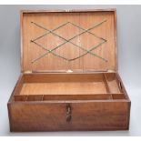 A Regency mahogany casket, with two enclosed side drawers, 43cm