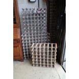 Three wine racks (total capacity 142 bottles)