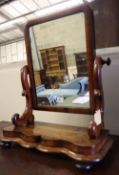 A Victorian mahogany toilet mirror, width 50cm, height 60cm