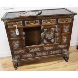 A 19th century Korean elm chest, width 90cm, depth 35cm, height 78cm