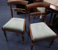 A set of eight William IV rosewood dining chairs