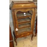 An Edwardian floral marquetry inlaid mahogany display cabinet, W.62cmCONDITION: Height 127cmDepth