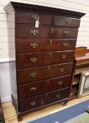 A George III mahogany Irish tallboy, width 102cm, depth 52cm, height 162cm