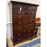 A George III mahogany Irish tallboy, width 102cm, depth 52cm, height 162cm