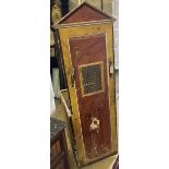 A 19th century Italian painted priest's confessional, width 72cm, depth 57cm, height 175cm