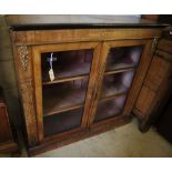 A late Victorian figured walnut gilt metal mounted pier cabinet, width 96cm, depth 32cm, height