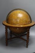 An early 19th century Smith's Celestial table globe, height 46cm (a.f.)