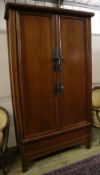 A Chinese wardrobe, width 104cm, depth 50cm, height 197cm