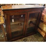 A late Victorian figured walnut pier cabinet, width 106cm, depth 32cm, height 98cm