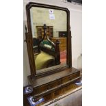 A George II walnut toilet mirror, width 42cm, height 62cm