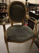 A French painted fauteuil