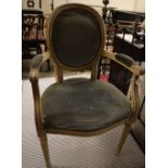 A French painted fauteuil