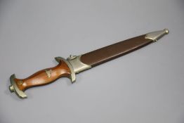 A German WW2 Third Reich SA dagger, by C. G. Haenel, Suhl, the 22cm blade, inscribed "Alles Fur