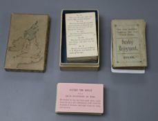 An 1830s Card Game THE HISTORY OF ENGLAND with 41 historical questions and answers. 9 Question cards