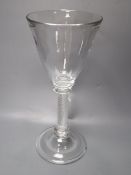 An oversize period-style wine glass by Anthony Stern, height 37cmCONDITION: Large wine glass -
