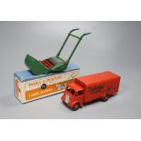 A Dinky Toys Guy Van, Slumberland, model 514, unboxed and a Dinky Supertoys Lawn Mower, model 751,