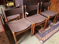 Arne Vodder for Sibast. A set of six Danish teak dining chairs
