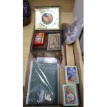 A collection of games including a solitaire board, cards, etc.