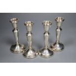 Two pairs of modern silver candlesticks, C. Ltd, Birmingham, 1985 and JM, Birmingham, 1989, 14.