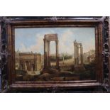 A modern oil on canvas, 19th century view of Rome, 50 x 74cm
