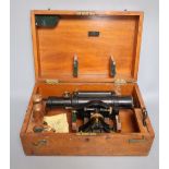 A Theodolite by Norton & Gregory in original mahogany case, 1930