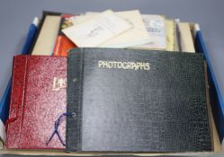 Two albums of Edwardian and later postcards etc.