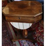 A Victorian rosewood work table, width 60cm, depth 49cm, height 78cm