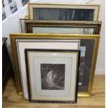 A group of assorted paintings and prints