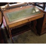 A 19th century Continental mahogany desk, width 80cm, depth 52cm, height 85cm