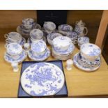A Royal Worcester Blue Dragon part tea serviceCONDITION: One 23cm plate - cracked across, almost