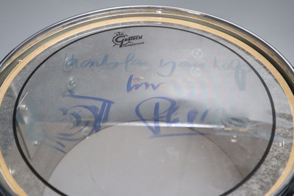 Phil Collins, a signed Gretsch drum, 32cm - Image 2 of 3