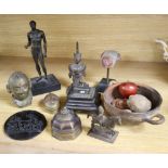 A group of antiquities including pre-Columbian, Indian bronzes, etc.