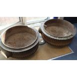 Two Gurney Patent London Warming and Ventilating Company Boiler covers, diameter 69cm