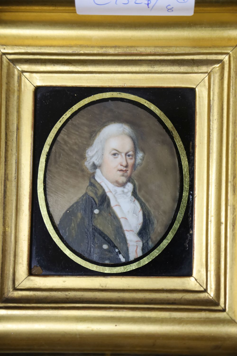 19th century English School, oil on ivory, Portrait miniature of a gentleman, 8 x 6cm and an - Image 3 of 4