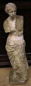 A reconstituted stone figure of Venus, height 85cm