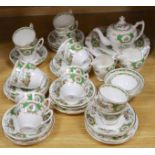 A Coalport floral printed part dinner service