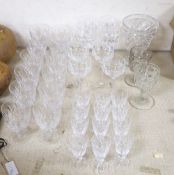 A Stuart Ivanhoe pattern part suite of drinking glasses and sundry other glasswareCONDITION: Tallest