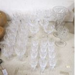 A Stuart Ivanhoe pattern part suite of drinking glasses and sundry other glasswareCONDITION: Tallest