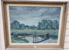 Father Martin Haigh 1922-2015 (Benedictine monk), Footbridge over the River Avon